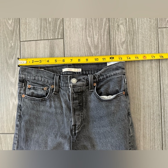 Levi's|Women’s Wedgie Slim Dark Gray Straight Jeans,high waist•••size 26,staple - Picture 15 of 16